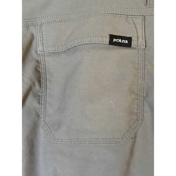 prAna Mens O/S Stretch Zion Pant II Relaxed Fit Gray Cargo Hiking Snap Pants - Picture 9 of 10